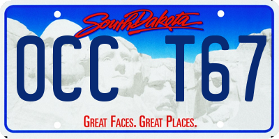 SD license plate 0CCT67