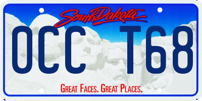 SD license plate 0CCT68
