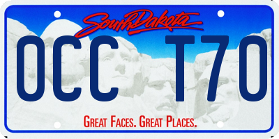 SD license plate 0CCT70