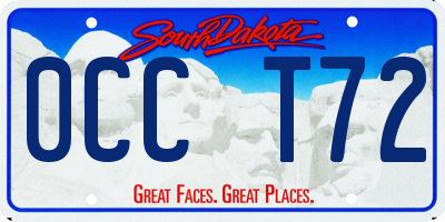 SD license plate 0CCT72