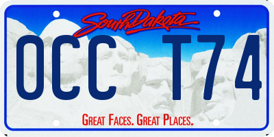 SD license plate 0CCT74