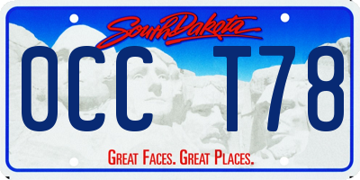 SD license plate 0CCT78