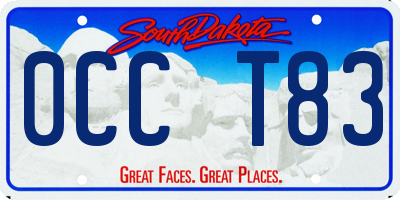 SD license plate 0CCT83