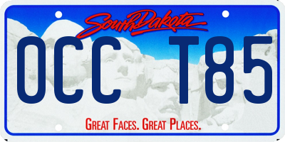 SD license plate 0CCT85