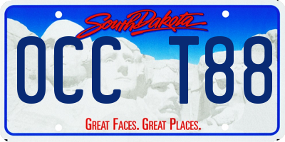 SD license plate 0CCT88