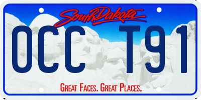 SD license plate 0CCT91