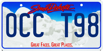 SD license plate 0CCT98