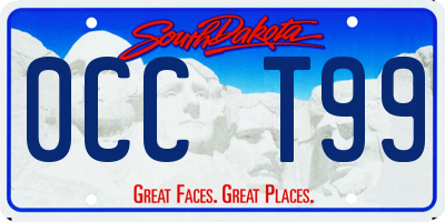 SD license plate 0CCT99