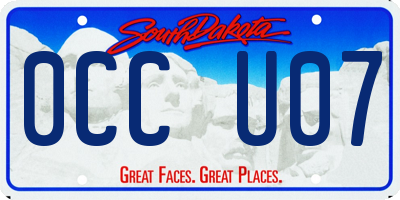 SD license plate 0CCU07