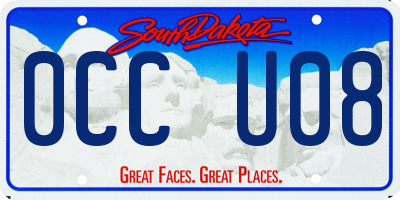 SD license plate 0CCU08
