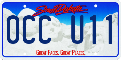 SD license plate 0CCU11