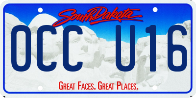 SD license plate 0CCU16