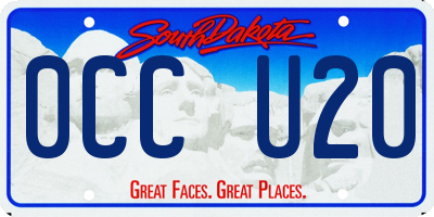 SD license plate 0CCU20
