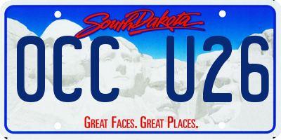 SD license plate 0CCU26
