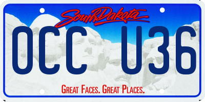 SD license plate 0CCU36
