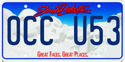 SD license plate 0CCU53