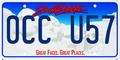 SD license plate 0CCU57