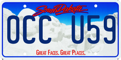 SD license plate 0CCU59