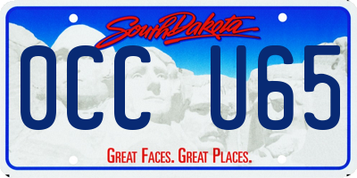 SD license plate 0CCU65
