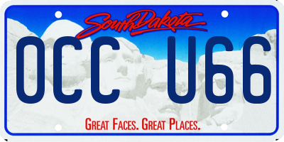 SD license plate 0CCU66