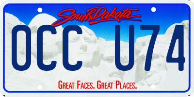 SD license plate 0CCU74