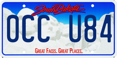 SD license plate 0CCU84