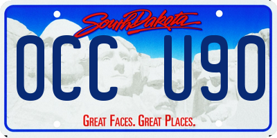 SD license plate 0CCU90
