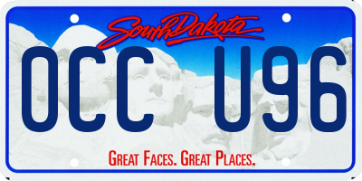 SD license plate 0CCU96
