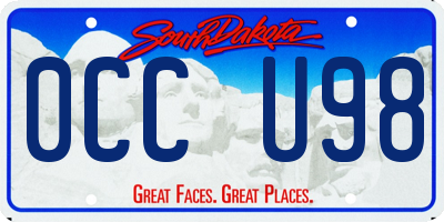 SD license plate 0CCU98