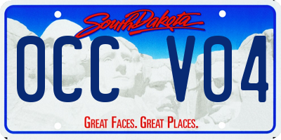 SD license plate 0CCV04
