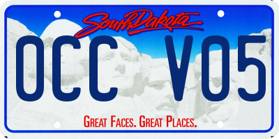 SD license plate 0CCV05