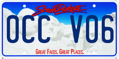 SD license plate 0CCV06