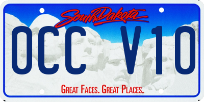 SD license plate 0CCV10