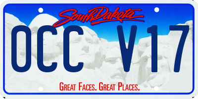 SD license plate 0CCV17