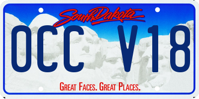 SD license plate 0CCV18