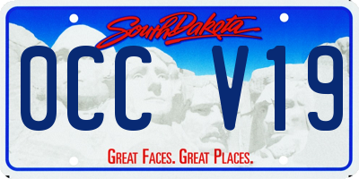 SD license plate 0CCV19