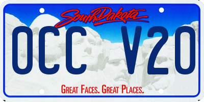 SD license plate 0CCV20