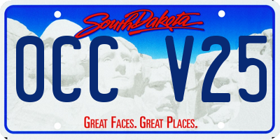 SD license plate 0CCV25