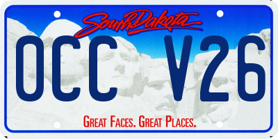 SD license plate 0CCV26