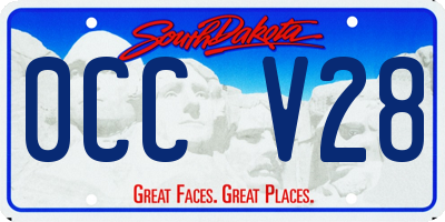SD license plate 0CCV28