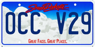 SD license plate 0CCV29