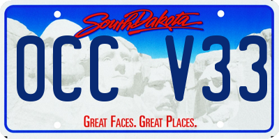 SD license plate 0CCV33