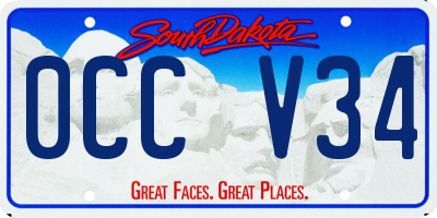 SD license plate 0CCV34