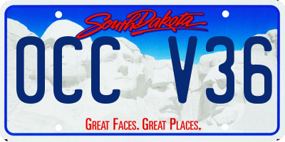 SD license plate 0CCV36
