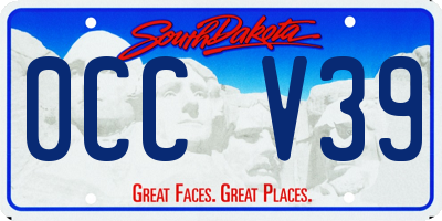 SD license plate 0CCV39