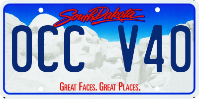 SD license plate 0CCV40