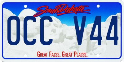 SD license plate 0CCV44