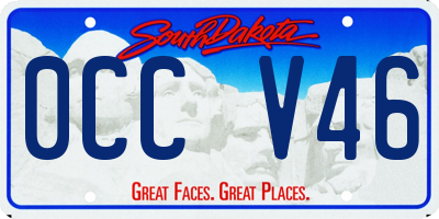 SD license plate 0CCV46