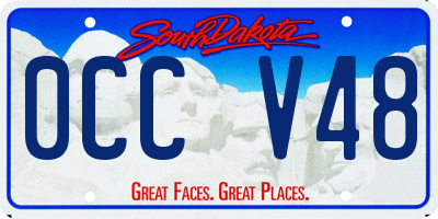 SD license plate 0CCV48