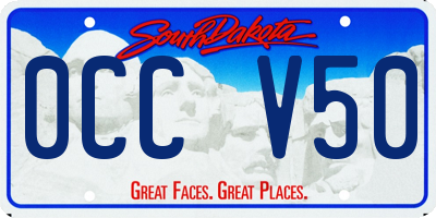 SD license plate 0CCV50